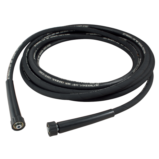 Pressure Washer Hose Assemblies, Hiprho - 2 Wire Braid 3/8" ID, 10 Metre Hose, 3/8" BSPP Female