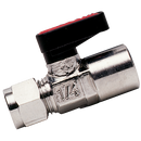 Gas Mini Ball Valves, Brass, Aignep - Type 6340, Tube x Female, BSPP