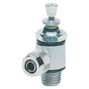 90° Manual Flow Controllers, KELM - BSPP Male x Tube, Uni-Directional to suit Cylinders