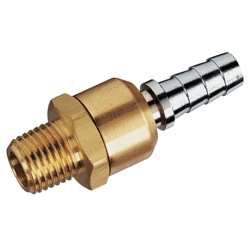 Brass Straights, Air-Pro - NPT Male x Hose Tail, Ball Swivel Joint