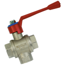 3 Way Diverter, Ball Valves, Air-Pro - Type BV23, Female x Female x Female, BSPP