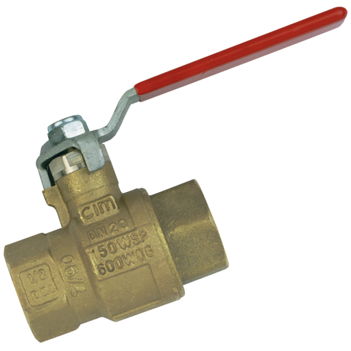 NPT Full Way Ball Valve, Brass, Unplated, Air-Pro - Type BV50, Female x Female, Lever Handle, NPT