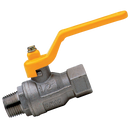 Gas Full Flow Ball Valves, Brass, ITAP - Type BV71, Male x Female, BSPP, Lever Handle