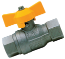 Gas Full Flow Ball Valves, Brass, ITAP - Type BV72, Female x Female, BSPP, T Handle
