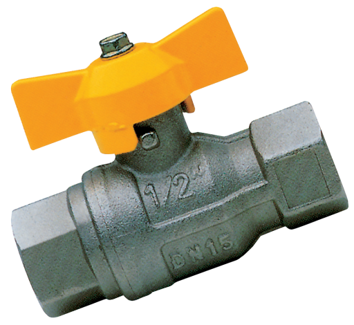 Gas Full Flow Ball Valves, Brass, ITAP - Type BV72, Female x Female, BSPP, T Handle