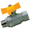 Gas Full Flow Ball Valves, Brass, ITAP - Type BV74, Male x Female, BSPP, T Handle