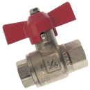 Full Flow Ball Valves, Brass, ITAP - Type BV92, Female x Female, BSPP, T Handle
