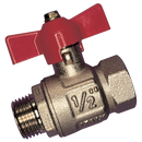 Full Flow Ball Valves, Brass, ITAP - Type BV93, Male x Female, BSPP, T Handle