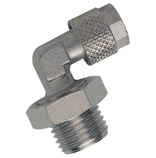 90° Male Stud Swivel Elbows, KELM - BSPP Male x Tube