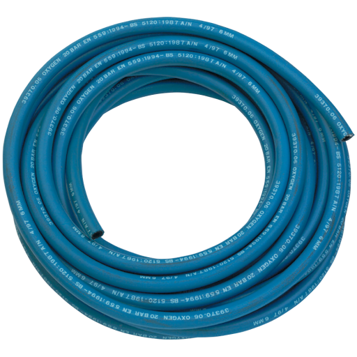 Gas Welding Hose, Jaymac - Blue Oxygen 25 Metre Coils