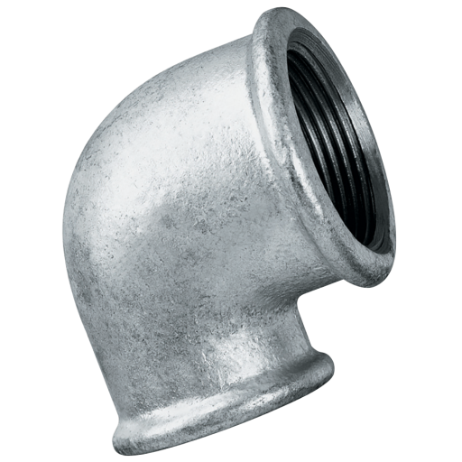 Reducing 90° Elbows, Fig. 90R, FTM - Galvanised