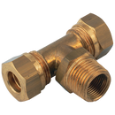 Male Stud Branch Tees, Air-Pro - BSPT Male x Tube