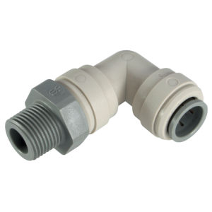 90° Male Stud Swivel Elbows, John Guest - BSPT Male x Tube