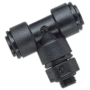 Male Stud Branch Swivel Tees, John Guest - BSPP Male x Tube