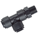 Male Stud Run Swivel Tees (Offset Leg), John Guest - BSPT Male x Tube