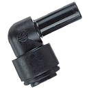 90° Elbow Stem Connectors, John Guest - Equal Stem x Tube