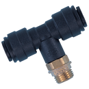 Male Stud Branch Swivel Tees, John Guest - BSPP Super Thread Male x Tube