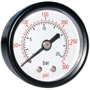 Dry Gauges, Air-Pro - Steel Case, Centre Back Connection, 50mm Diameter