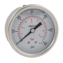 Back Connection Pressure Gauges, Hy-fitt - 1/4" BSPP, Stainless Steel Case