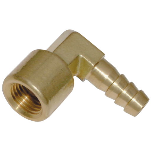 90° Brass Elbows, Air-Pro - BSPP Female x Hose Tail