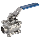 316 Stainless Steel Ball Valves, Haitima - 3 Piece, ISO Top Mounting Pad, Butt Weld, Female