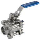 316 Stainless Steel Ball Valves, Haitima - 3 Piece, ISO Top Mounting Pad, Socket Weld, Female, BSPP