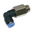 90° Male Stud Swivel Elbows, KELM - BSPP Male x Tube, Extended