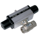 Brass Ball Valves, 2 Way Pneumatic Actuation, High Pressure, Omal - Single Acting, BSPP