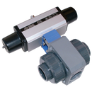 PVC Ball Valves, Pneumatic Actuation, Omal - Single Acting, DN