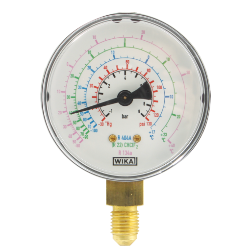 Refrigeration Gauges, Wika - Plastic Case, Bottom Connection