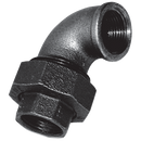 Equal 90° Union Elbows, Iron to Iron Spherical Seat, Fig. 261, Crane - Black