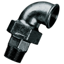 Equal 90° Union Elbows, Iron to Iron Spherical Seat, Fig. 262, Crane - Black