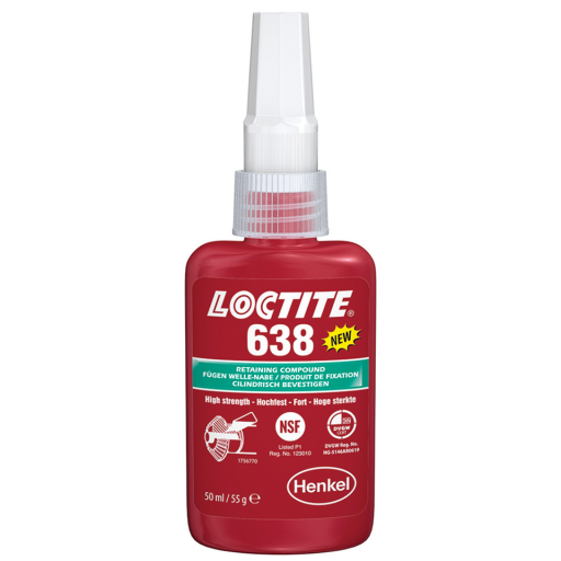 638 Retainer, Loctite - Resistant to Radial & Axial Loads