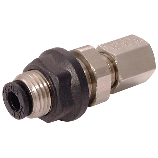 Bulkhead Connector Compression to Push-in, Parker Legris - Tube x Tube