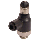 Compact 90° Manual Flow Controllers, Parker Legris - Uni-Directional to suit Cylinders, BSPP Male x Tube