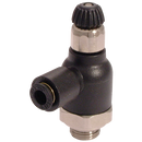 Compact 90° Manual Flow Controllers, Parker Legris - Bi-Directional, BSPP Male x Tube