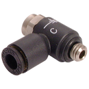 Compact 90° Manual Flow Controllers with Recessed Adjustment Screw, Parker Legris - Bi-Directional, Metric Male x Tube
