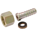 Zinc Plated Steel Straights, Air-Pro - BSPP Female x Imperial Hose Tail, Flat Seat