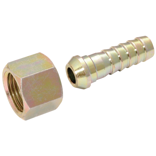 Zinc Plated Steel Straights, Air-Pro - BSPP Female x Imperial Hose Tail, Coned Seat