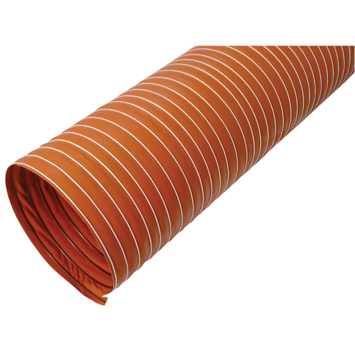 Single Ply Silicone Coated Glass Fabric Reinforced with Wire Helix, Masterflex - 4 Metre Coils