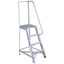 Fixed Industrial Platform Steps - Single Sided, Left Hand Rail