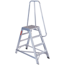 Fixed Industrial Platform Steps - Double Sided, Right Hand Rail