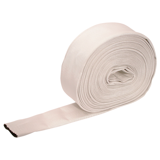 Ribblelite Plain Fire Hose, Jaymac - White Uncoated Hose without Couplings