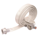 Ribblelite Plain Fire Hose, Jaymac - White Uncoated Hose with Couplings