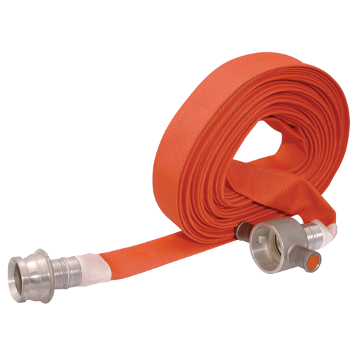 Ribblelite Coated Fire Hose, Jaymac - Red Coated Hose with Couplings