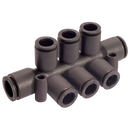 90° Twin Outlet Manifolds, Parker Legris - Reducing, Tube x Tube