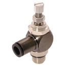 Miniature 90° Flow Controllers, Parker Legris - Uni-Directional to suit Cylinders, BSPP & Metric Male x Tube