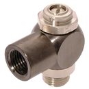 90° Manual Flow Controllers with Recessed Adjustment Screw, Parker Legris - Uni-Directional to suit Cylinders, BSPP & Metric Male