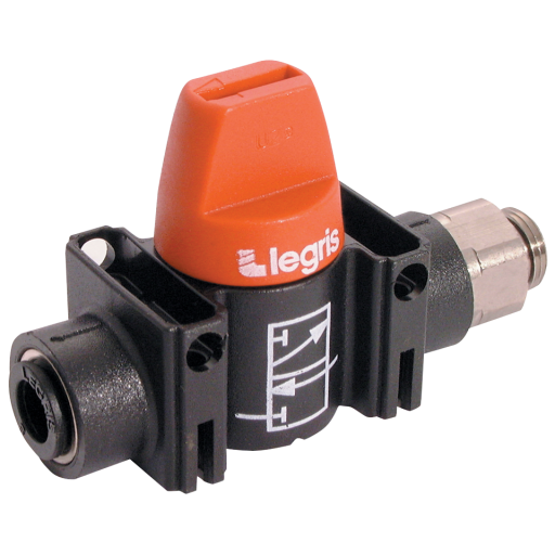 Mini Ball Valves, Parker Legris - Thread with 3/2 Vent, BSPP