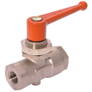 Standard In-line Vented Ball Valves, Parker Legris - Double Female Panel Mountable with Threaded Exhaust, BSPP